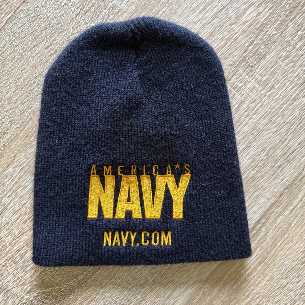 AMERICA'S NAVY.COM BEANIE HAT (MADE IN U.S.A.)